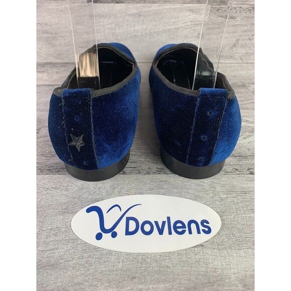 Jared Lang Italian Blue Velvet Mens Slip-On Loafers Size 8.5 - Picture 3 of 5